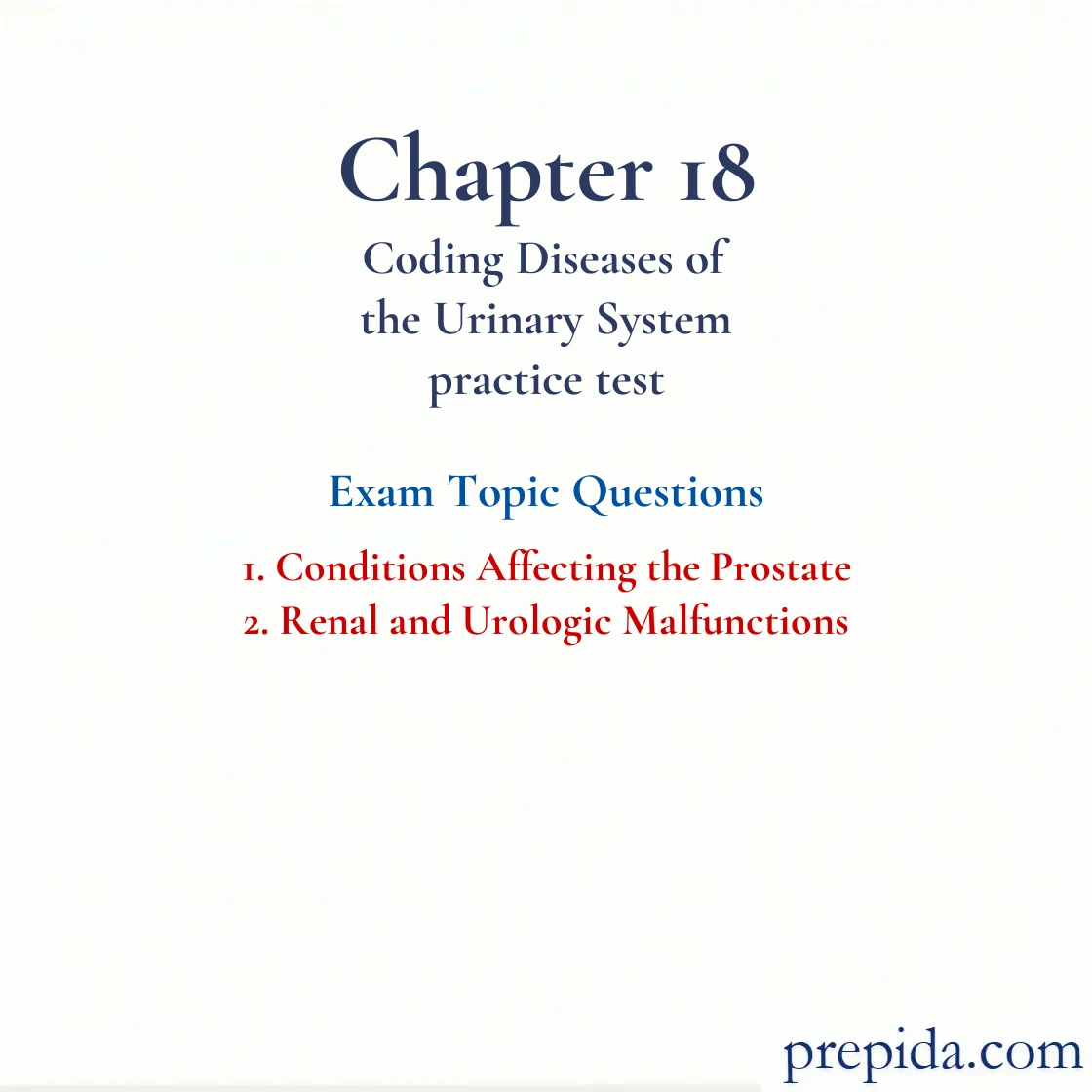 Final Test Solutions: Conditions Affecting the Prostate
