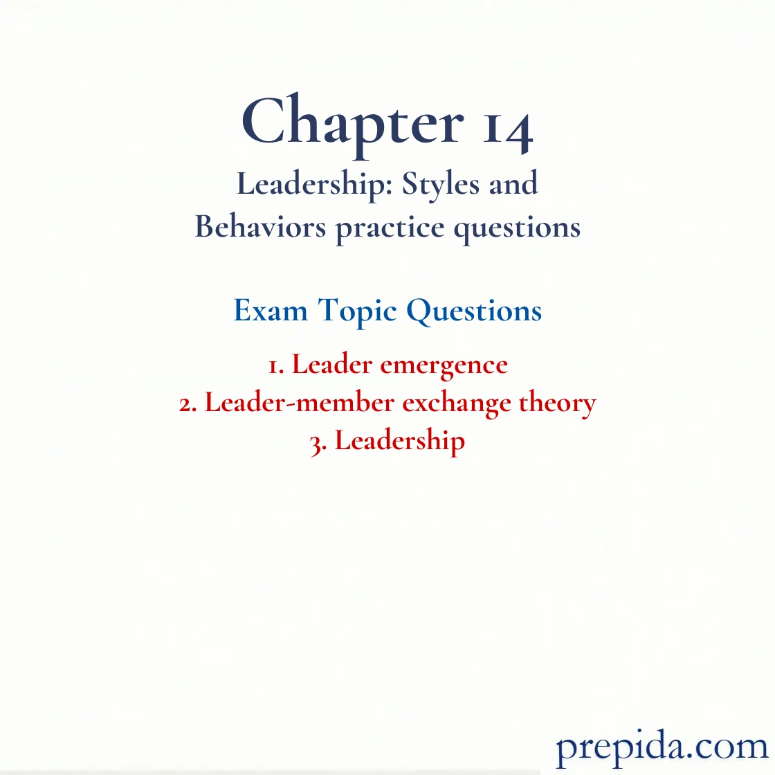 Exam Solutions Leader Emergence and Leader Member Exchange Theory Leader emergence and Leader-member exchange theory Exam Materials