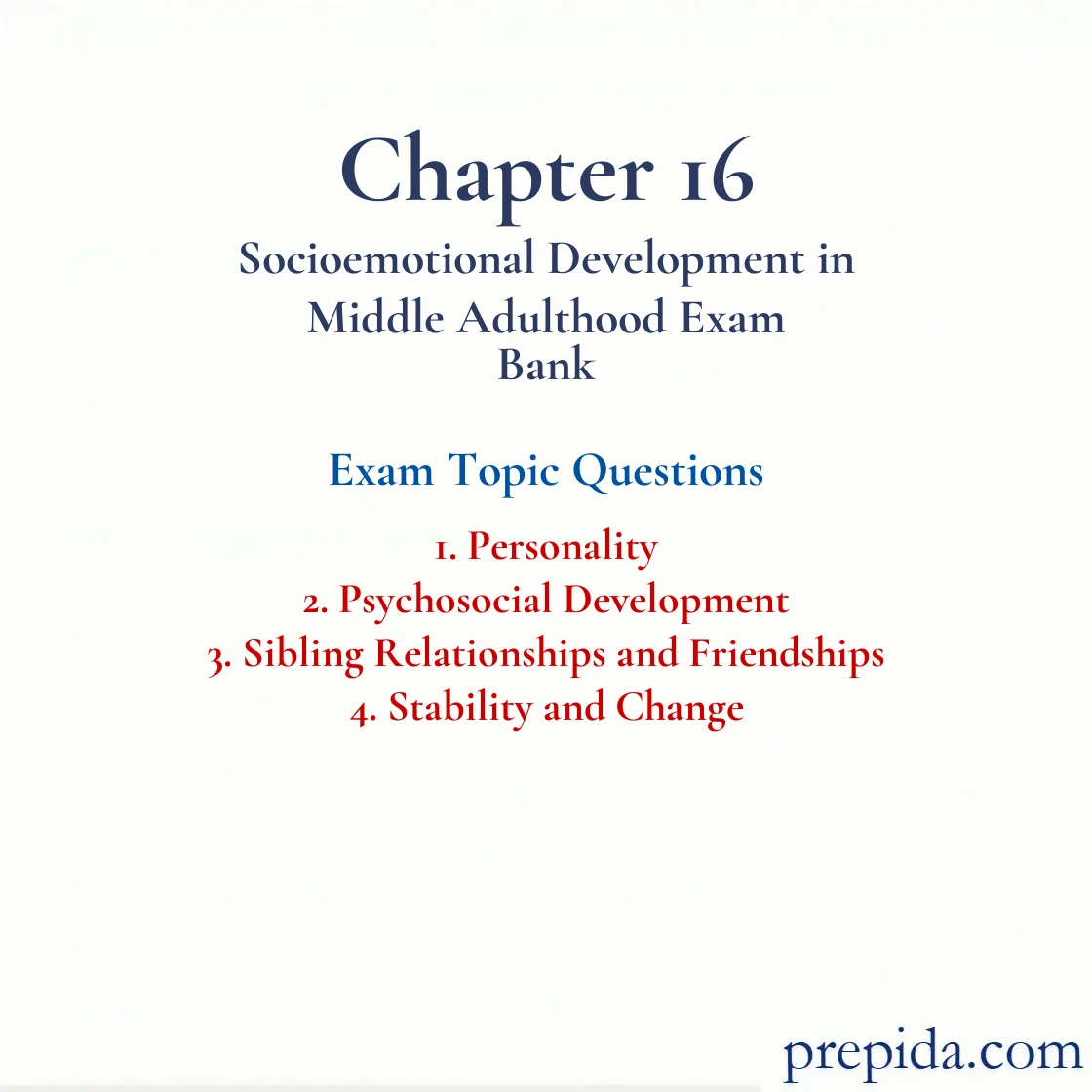 Midterm & Final Exam Quiz: Personality