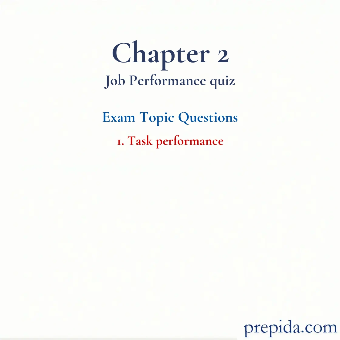 Learn from Exam Questions Task performance Final Exam Task performance Final Test Solutions