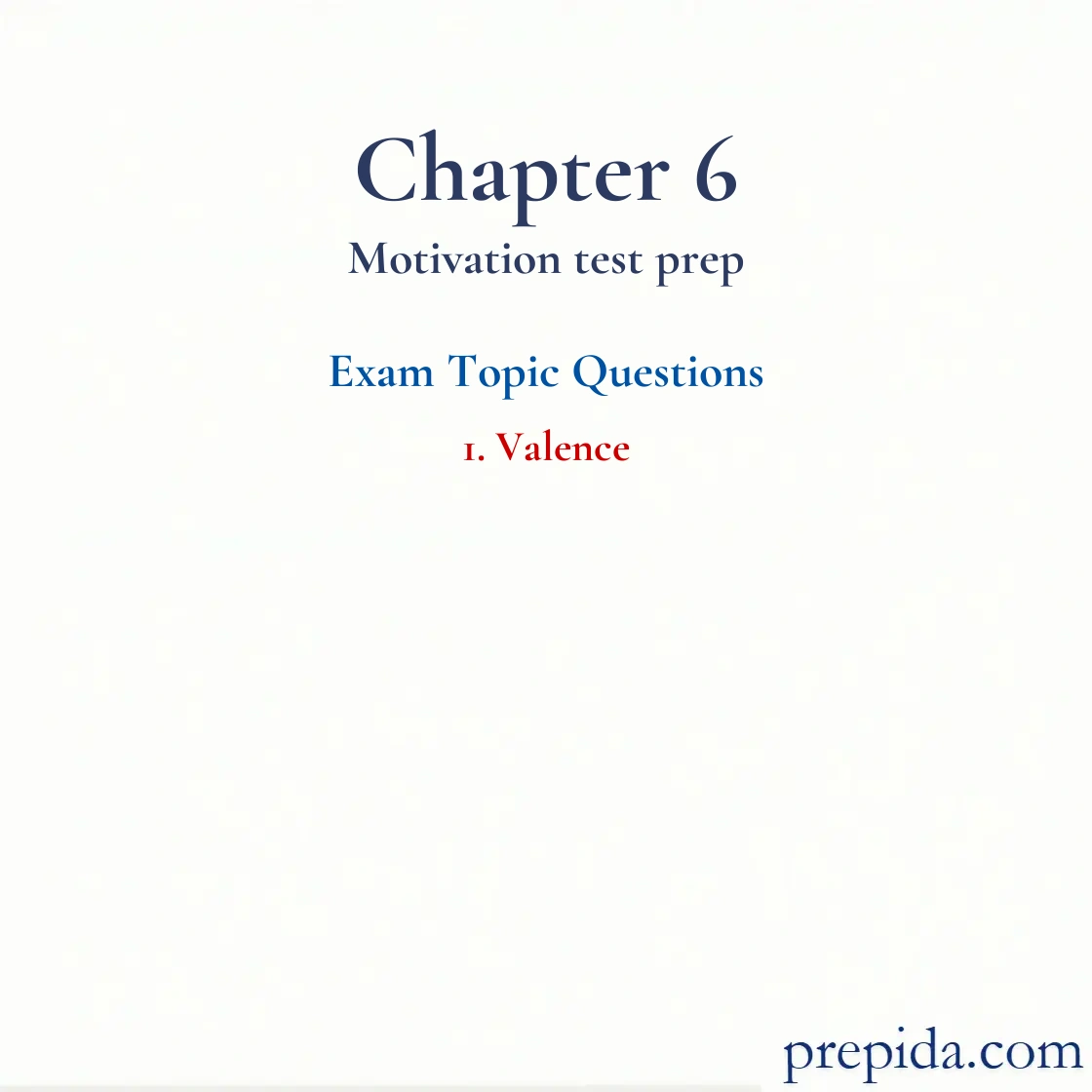 Learn with Exam Questions Valence MCQs Final Exam Valence Midterm & Final Exam Quiz