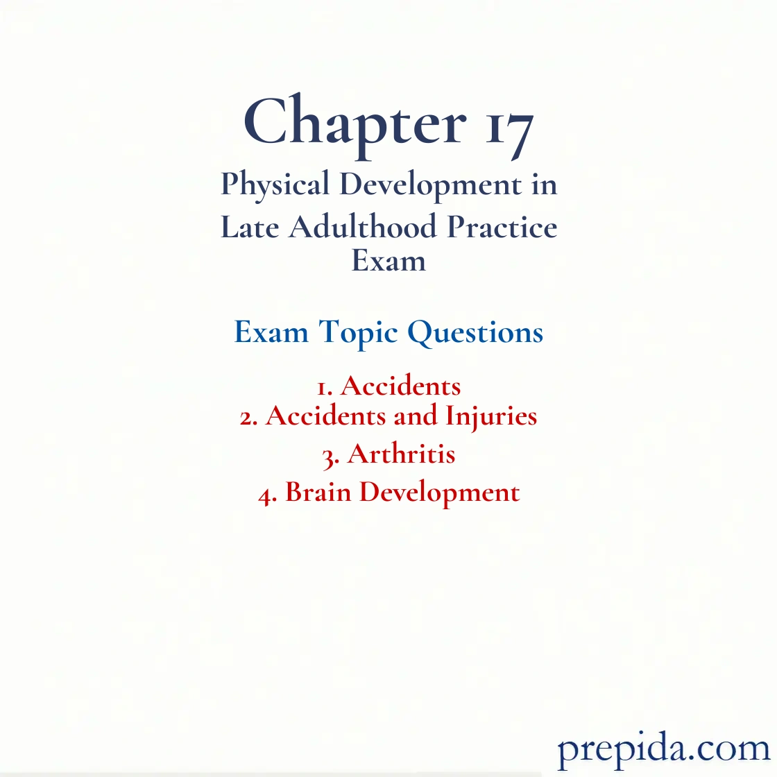 quiz answers: Accidents and Accidents and Injuries
