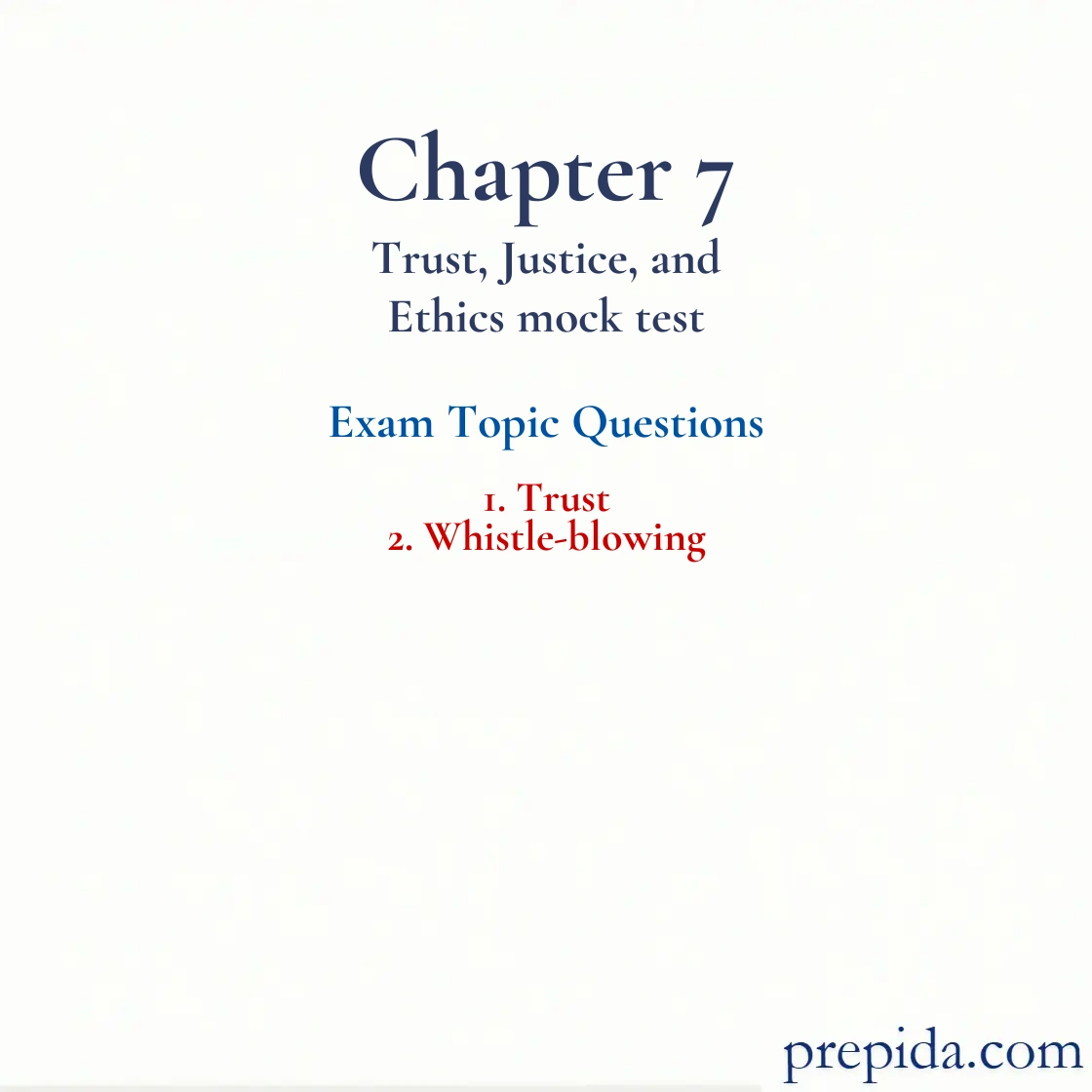 Prepare for Your Exam Trust Whistle blowing Final Exam Trust and Whistle-blowing Exam Bank