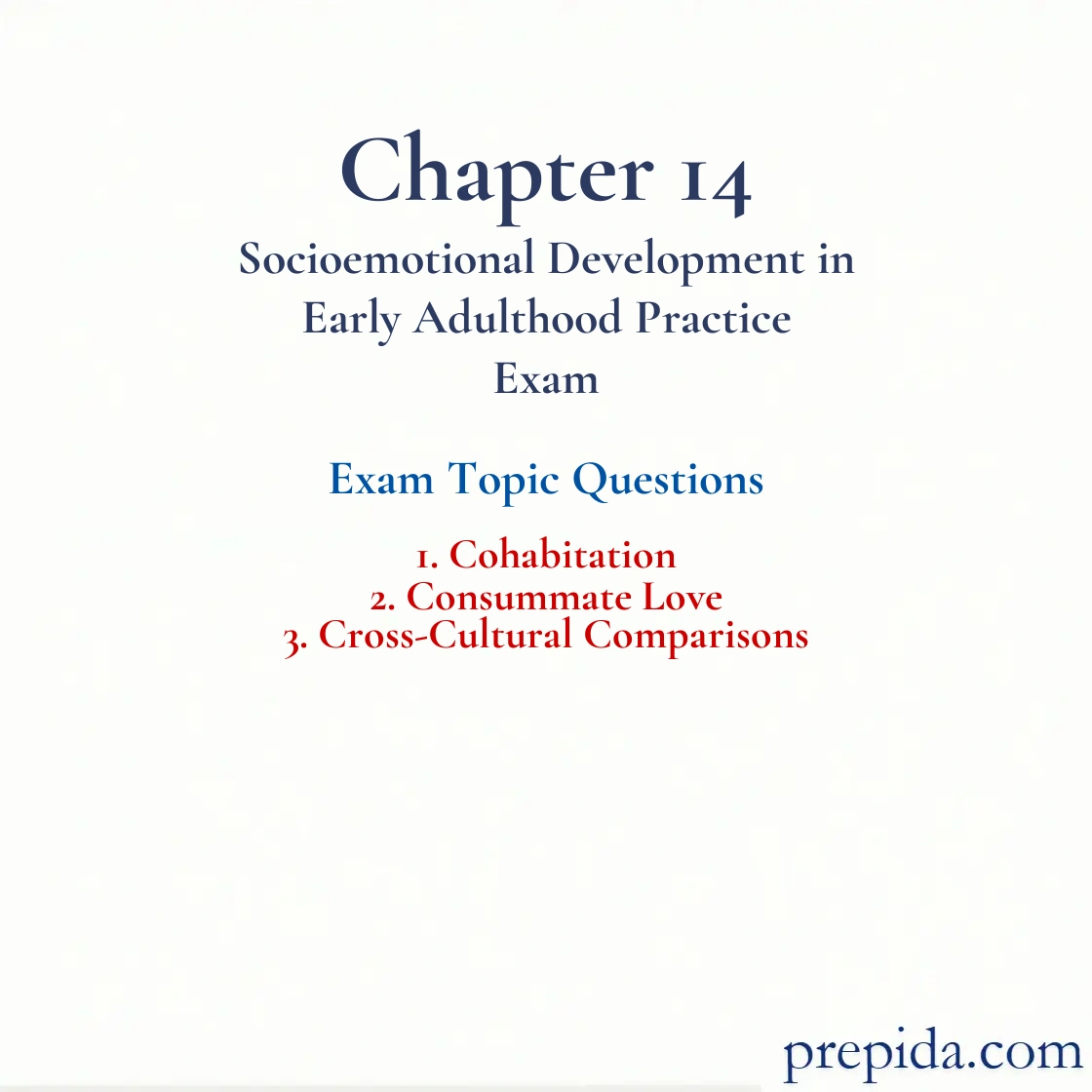 Prepare Smarter for Your Exam Cohabitation Consummate Love MCQ Challenge exam solutions: Cohabitation and Consummate Love