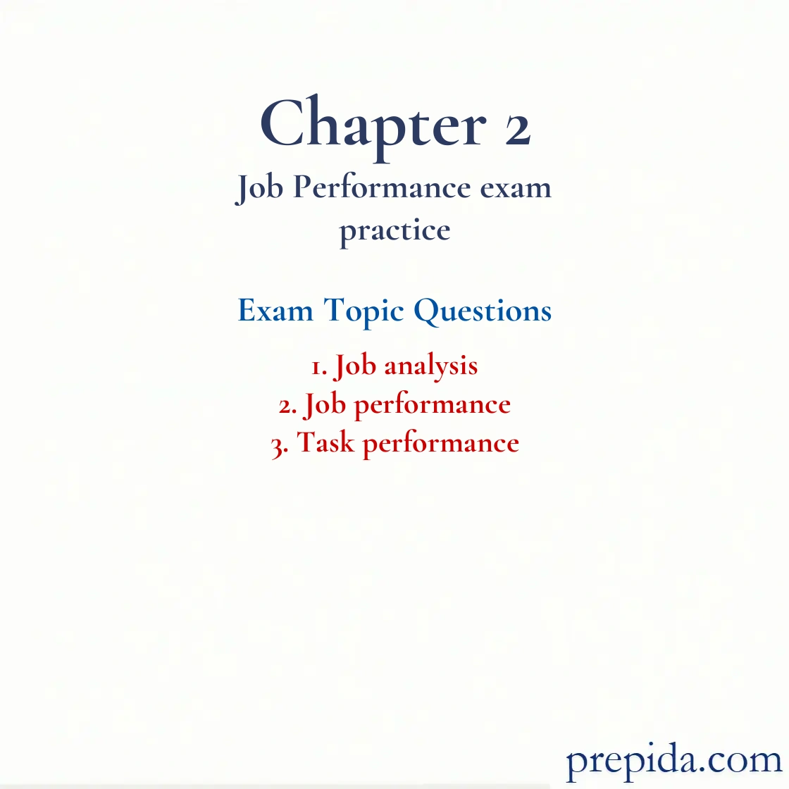 Review Full Exam Questions Job analysis Job performance Job analysis and Job performance Exam Bank