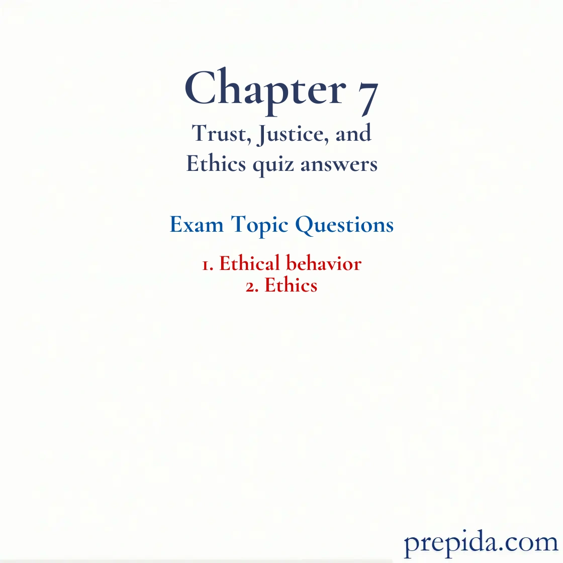 Uncover Key Exam Questions Ethical behavior Final Exam Ethical behavior and Ethics Homework Answers